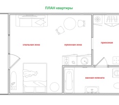 Студия на ул. Сибирская, 42 (Объект №177) в Атмосфера Сна
