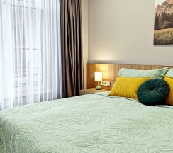 Студия ЛЕС с панорамой на горы. Бассейн. Баня. в Панорама Ачишхо