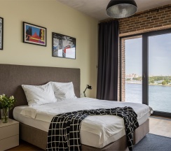 Премиальный Апартамент с 1 спальней и панорамным видом на Неву в Docklands