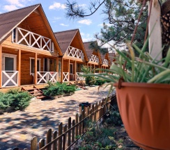 Коттедж с 3 комнатами с балконом и с видом на внутренний двор в Морская дача Арабеска