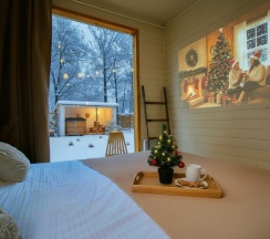 Tiny Панорама 40м² - дом повышенного комфорта: заезд с 16:30, выезд до 13:30 в Aframe Happy