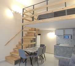 Двухместные апартаменты 2 с видом на внутреннюю территорию (во двор) двуспальная кровать в Exclusive Hotel&Apartments