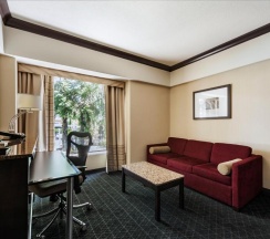 Двухместная студия с видом на сад двуспальная кровать в Hotel Bonaventure Montreal