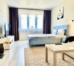 Двухместные апартаменты c 1 комнатой (двуспальная кровать) в Fresh Room на улице Маршала Устинова 3