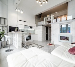 Апартаменты VIP с сауной, джакузи и камином (SPA) в Loft SPA