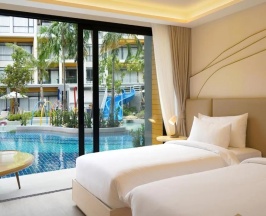 Двухместный номер Deluxe Pool Plus 2 отдельные кровати в Wyndham Garden Naithon Phuket