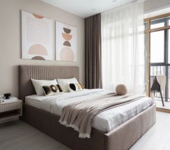 Апартаменты c 1 комнатой с балконом в Hugge Place