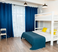 Семейный номер с 2х ярусными кроватями в Smart Hotel Kantemirovsky