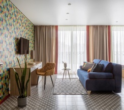 Апартаменты Superior с балконом и с видом на парк в Apartments Malina Baden Studio Color