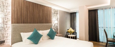 Одноместный люкс Premier двуспальная кровать в Отель Citrus Suites Sukhumvit 6 by Compass Hospitality