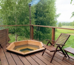 Дом A-frame с чаном в Urman Camp