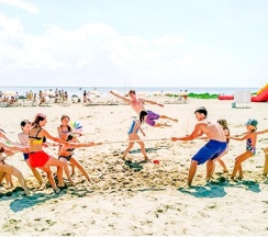 Двухуровневый семейный номер с балконом на 3-4 гостей и видом на море (корпус Б) в Оптимист