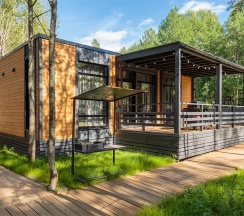 Дом с одной спальней и купелью в Opushka house Новожилово