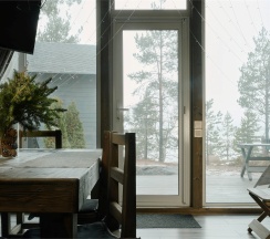 A-FRAME 2 с видом на озеро, большой террасой, гриль зоной и банным чаном в Dream House