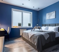 Апартаменты улучшенные с 1 двуспальной кроватью в Sky inn color