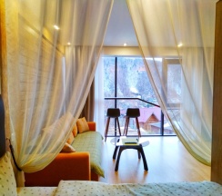 Студия Superior с красивым видом из окна в Baikal Hill Residence