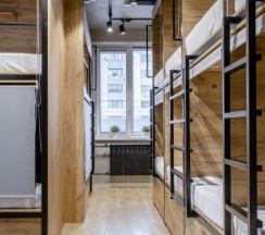 Односпальная кровать в общем номере в Via hostel