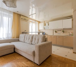 Двухместные апартаменты c 1 комнатой с балконом двуспальная кровать в Апартаменты Комфортные в центре Минска