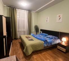 Комфортный номер с туалетом и двуспальной кроватью в Наш Питер