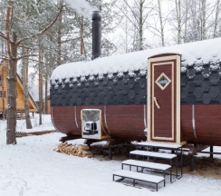 №1 A-Frame 60m2 с купелью (оснащение дома, стоимость купели и бани см. Подробнее) в Les holidays