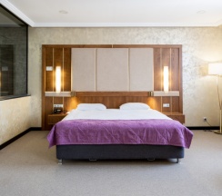 Двухместный номер Superior с красивым видом из окна двуспальная кровать в Reikartz Sky Алматы